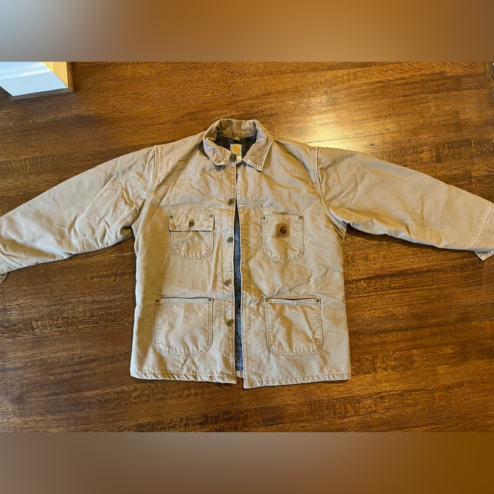 Vintage Carhartt Blanket-Lined Chore Coat - Size L